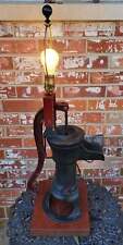 Lámpara de bomba de agua de hierro fundido vintage Columbiana Pump Co. negra roja segunda mano  Embacar hacia Argentina