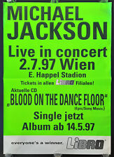 +++ 1997 MICHAEL JACKSON pôster concerto 2 de julho Viena Áustria 1ª impressão, usado comprar usado  Enviando para Brazil