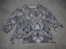 Blusa túnica Alfred Dunner feminina tamanho 2X paisley colorida com strass comprar usado  Enviando para Brazil