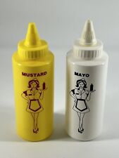 Vintage Kitchen Tablecraft Condiment Containers Mustard Mayonnaise Plastic for sale  Shipping to South Africa
