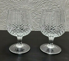 Pair Lead Crystal Pressed Glass Balloon Brandy Cognac Snifters / Glasses 300ml for sale  Shipping to South Africa