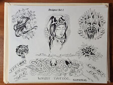 ORIGINAL SAZ England Traditional Vintage 1981 National Tattoo Flash Sheet Devil for sale  Shipping to South Africa
