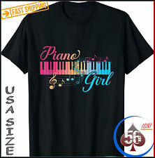Nueva Camisa Piano Niña Colorido Teclado Gráficos Notas Musicales Camiseta Talla EE. UU. segunda mano  Embacar hacia Argentina