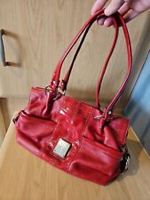 Tignanello Red Leather Handbag Shoulder Bag Tote [L7] , used for sale  Shipping to South Africa