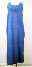 Vestido Vaquero Largo Maxi MEDIANO Azul Jean Jumper Smock Bolsillo Cubierta Espinade segunda mano  Embacar hacia Argentina