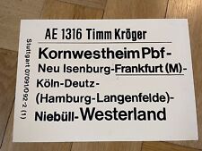 Zuglaufschild 1316 timm gebraucht kaufen  Idar-Oberstein