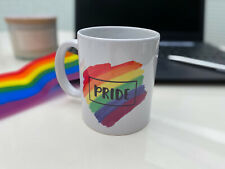 Caneca de café bandeira do orgulho bandeira arco-íris chá xícara LGBTQ incl. Cabo comprar usado  Enviando para Brazil