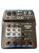 Used, Depusheng U4 Audio Mixer 4-CHANNEL USB Audio Interface Audio Mixer, DJ Sound for sale  Shipping to South Africa