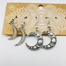 Lote de 2 Brincos Pendurados Earth Bound Trading Crescent Moon Novos no Cartão comprar usado  Enviando para Brazil