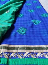 Blue turquoise saree for sale  LEICESTER