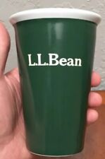 LL BEAN Coffee Mug cup tumbler Porcelain Ceramic green spellout white logo for sale  Shipping to South Africa