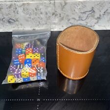 Brown leather dice for sale  BEDFORD