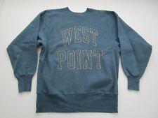 Mens Large West Point Champion Reverse Weave crewneck teal sweatshirt VTG rare for sale  Shipping to South Africa