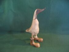 Hand Carved Wooden Wood Standing Duck with Boots On - Approx 10" Tall for sale  Shipping to South Africa