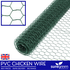 Galvanised Chicken Wire Mesh Netting Rabbit Cage Aviary Fence Plant Net, used for sale  BRAINTREE