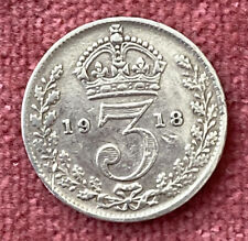 1918 silver threepenny for sale  KETTERING