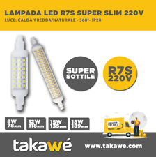 LAMPADA LED BAIONETTA R7S DIMMER 7W/8W/12W/15W/18W LUCE: CALDA/FREDDA/NATURALE usato  Villapiana