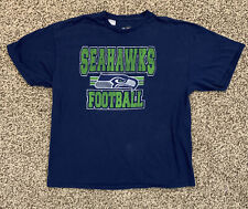 Seattle Seahawks Distressed Logo Mens 2XL Blue Graphic Tshirt NFL NFC Football, used for sale  Shipping to South Africa