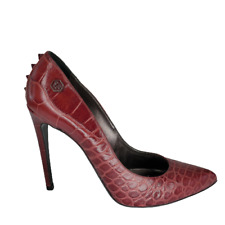 Zapatos de salón para mujer Philipp Plein tacones de aguja de cuero tachonado en relieve EU 40 EE. UU. 9 segunda mano  Embacar hacia Argentina
