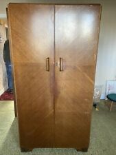 Used, Gentleman’s oak Mid Century wardrobe Haberdashery  cupboard Vintage shop display for sale  Shipping to South Africa