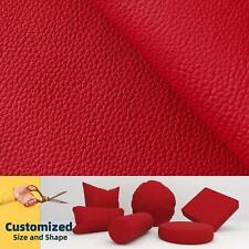 Pb019 Cushion Cover*Middle Red*Faux Leather synthetic Litchi Skin Box Sofa Seat for sale  Shipping to South Africa