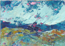 MOUNTAIN FROST Original Abstract Knife Landscape Painting ACEO TEXTURE mini ART for sale  Shipping to Canada