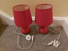 Red bedside lamps for sale  Shipping to Ireland