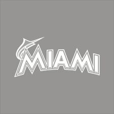 Adesivo de vinil Miami Marlins #4 logotipo da equipe da liga principal de beisebol 1 cor parede janela do carro, usado comprar usado  Enviando para Brazil