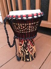 djembe tambor pequeño 10 pulgadas hecho a mano madera maciza segunda mano  Embacar hacia Argentina