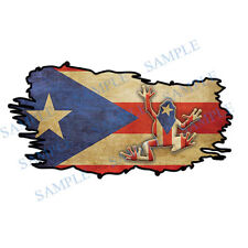 (2) Adesivo adesivo bandeira de Porto Rico sapo coqui carro caminhão patriota orgulhoso rico C comprar usado  Enviando para Brazil