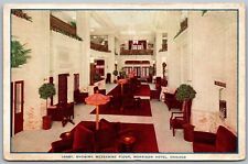 Chicago Illinois 1918 Pocztówka Lobby Antresola Floor Morrison Hotel na sprzedaż  Wysyłka do Poland