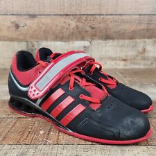 Zapatos de levantamiento de pesas Adidas Adipower 1 para hombre talla 10.5 rojos informales negros M21865 segunda mano  Embacar hacia Argentina