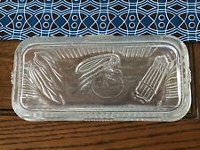 Jarro longo vintage federal vidro transparente geladeira prato com nervuras e tampa 8,5” comprar usado  Enviando para Brazil