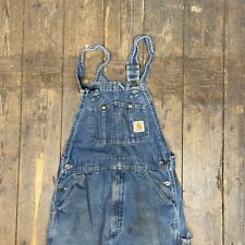 Carhartt Dungarees Denim Y2K Carpenter Workwear Overalls, Washed Blue, Mens 30" for sale  Shipping to South Africa