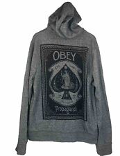 Moletom com capuz Obey Propaganda zíper completo manga longa estampa gráfica masculino XXL comprar usado  Enviando para Brazil