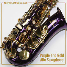Saxofón alto, púrpura, como nuevo en estuche, se adapta tanto a profesionales como a estudiantes + 10 cañas segunda mano  Embacar hacia Argentina