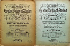 Libros curso de estudios estándar piano fuerte 1892 y 1903 grados 6 y 8 segunda mano  Embacar hacia Argentina