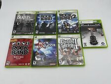 Lot Of 7 Guitar Hero Rock Band Beatles RockSmith Xbox 360 Games Tested Working for sale  Shipping to South Africa