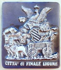 FINALE LIGURE Bassorilievo in ceramica con stemma DEL CARRETTO di Andrea Vinotti na sprzedaż  Wysyłka do Poland