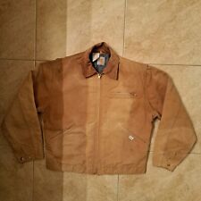 True Vintage 80s Carhartt 100 Year Aniversary Detroit Jacket Duck Faded Size L for sale  Shipping to South Africa