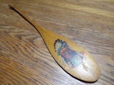 Antique 15" Souvenir Miniature Wood Canoe Paddle w/ Native American Indian Decal for sale  Shipping to South Africa