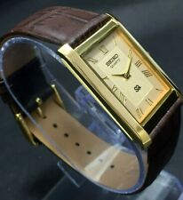 Seiko Quartz Super Slim Rzymska tarcza Japoński męski zegarek na rękę - Odnowiony na sprzedaż  Wysyłka do Poland