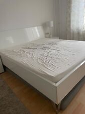 Schalfzimmerbett weiß hochgla gebraucht kaufen  Limburg