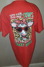 Women's Girlie Girl Mess With My Cows Meet The Heifer Short Sleeve T-Shirt XL for sale  Shipping to South Africa