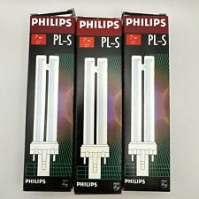 Lote de 3 lâmpadas fluorescentes compactas Philips PLS7W27/2P 7 watts 2 pinos Pl-S 7W 27 comprar usado  Enviando para Brazil