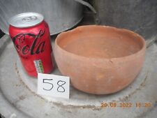 1 x vaso di argilla in terracotta gettato a mano antico, ciotola succulenta, 6,5" (58) usato  Spedire a Italy