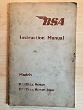 Bsa instruction manual for sale  SANDY