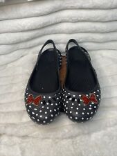 Crocs Kadee Disney Minnie Mouse Rojo Moño Lunares Eslingback Zapatos Negros Mujer 9 segunda mano  Embacar hacia Argentina