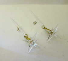 Used, Vintage Dept. 56 Christmas Ornaments Dangling Stars Burst Lot of 2 Acrylic for sale  Shipping to South Africa