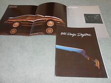 1986 DODGE DAYTONA, TURBO Z, Etc. BIG 18 p. '86  PRESTIGE BROCHURE / CATALOG for sale  Shipping to Canada